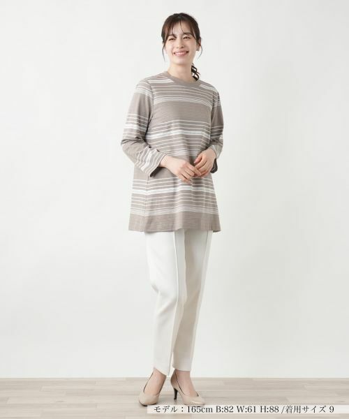 Leilian / レリアン カットソー | マルチボーダーカットソー【Leilian WHITE LABEL】 | 詳細4