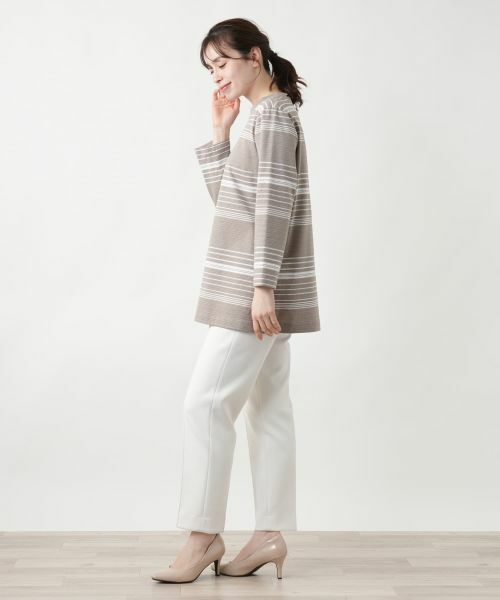 Leilian / レリアン カットソー | マルチボーダーカットソー【Leilian WHITE LABEL】 | 詳細5