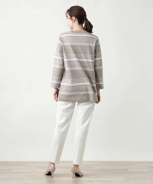 Leilian / レリアン カットソー | マルチボーダーカットソー【Leilian WHITE LABEL】 | 詳細6