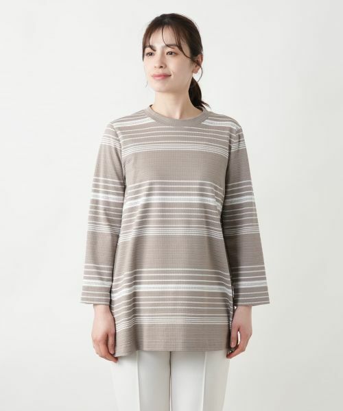 Leilian / レリアン カットソー | マルチボーダーカットソー【Leilian WHITE LABEL】 | 詳細7