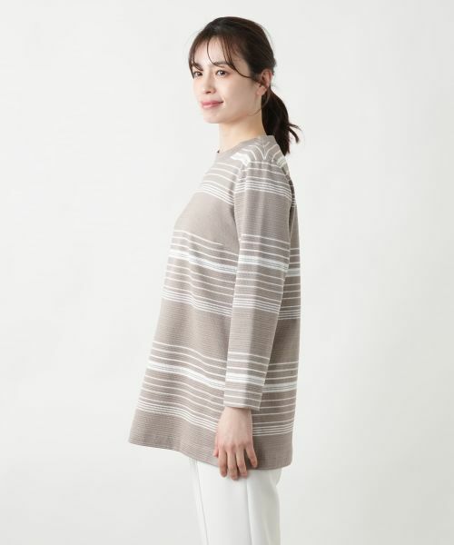 Leilian / レリアン カットソー | マルチボーダーカットソー【Leilian WHITE LABEL】 | 詳細8