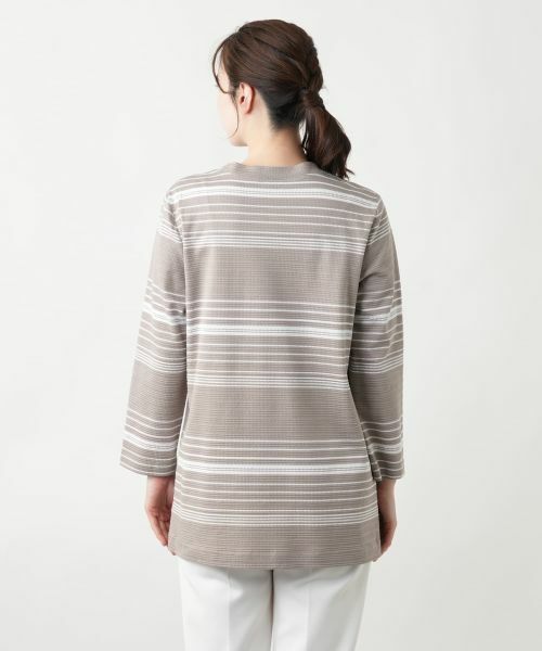 Leilian / レリアン カットソー | マルチボーダーカットソー【Leilian WHITE LABEL】 | 詳細9