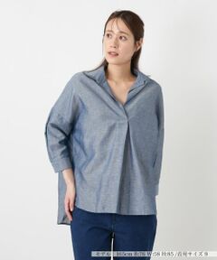 Leilian / レリアン シャツ・ブラウス | 七分袖テールカットヘムブラウス【BARBA】
