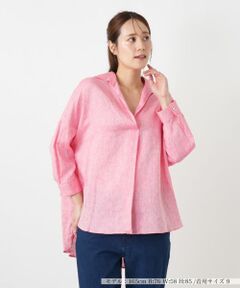 Leilian / レリアン シャツ・ブラウス | 七分袖テールカットヘムブラウス【BARBA】