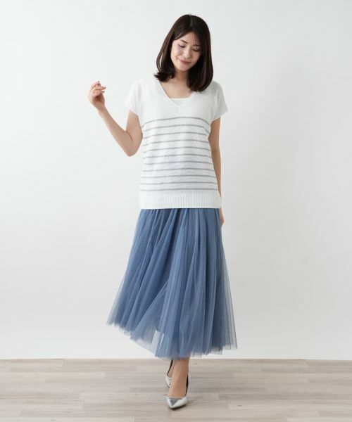 Leilian / レリアン ミニ・ひざ丈スカート | 【店舗人気】チュールロングスカート | 詳細4