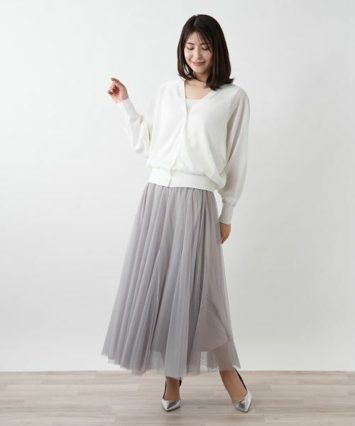 Leilian / レリアン ミニ・ひざ丈スカート | 【店舗人気】チュールロングスカート | 詳細7