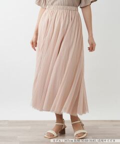 Leilian / レリアン ミニ・ひざ丈スカート | 【店舗人気】メッシュフレアスカート