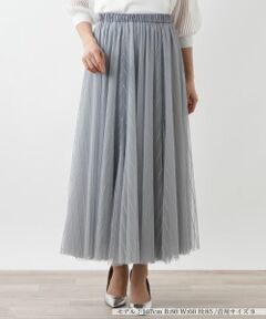 Leilian / レリアン ミニ・ひざ丈スカート | 【店舗人気】メッシュフレアスカート