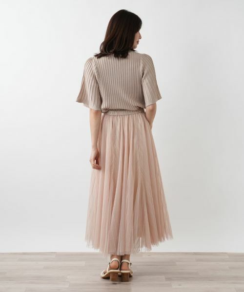 Leilian / レリアン ミニ・ひざ丈スカート | 【店舗人気】メッシュフレアスカート | 詳細6