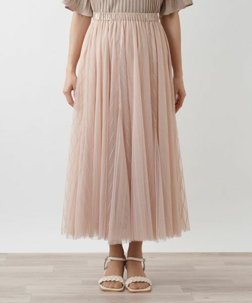 Leilian / レリアン ミニ・ひざ丈スカート | 【店舗人気】メッシュフレアスカート | 詳細7