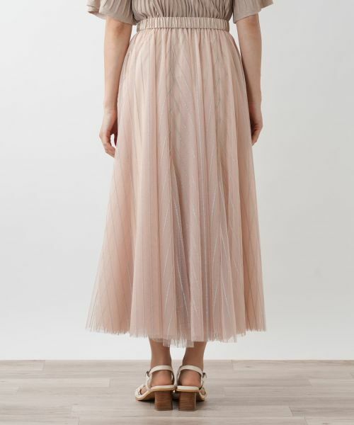 Leilian / レリアン ミニ・ひざ丈スカート | 【店舗人気】メッシュフレアスカート | 詳細9