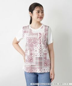 Leilian / レリアン カットソー | ペイズリープリントカットソー【MUSE BY ROCHAS Premiere】
