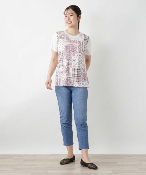 Leilian / レリアン カットソー | ペイズリープリントカットソー【MUSE BY ROCHAS Premiere】 | 詳細1