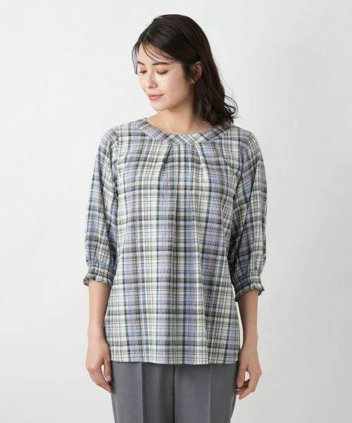 Leilian / レリアン シャツ・ブラウス | チェックブラウス【MUSE BY ROCHAS Premiere】 | 詳細7