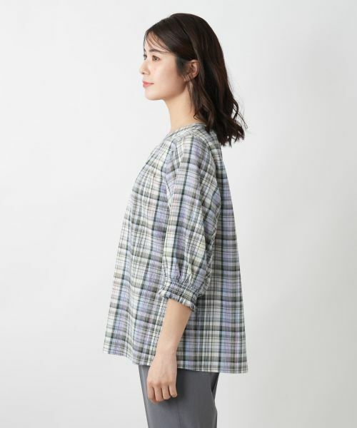 Leilian / レリアン シャツ・ブラウス | チェックブラウス【MUSE BY ROCHAS Premiere】 | 詳細8