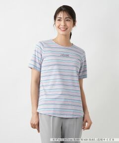 Leilian / レリアン カットソー | マルチボーダーカットソー【MUSE BY ROCHAS Premiere】