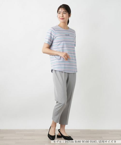 Leilian / レリアン カットソー | マルチボーダーカットソー【MUSE BY ROCHAS Premiere】 | 詳細1