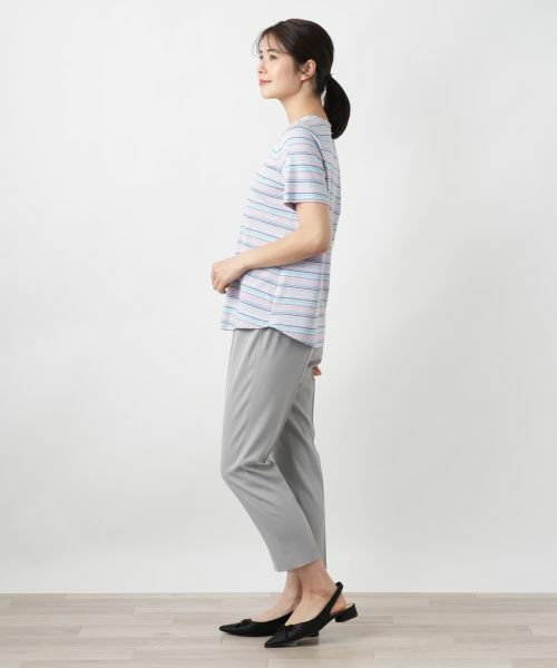 Leilian / レリアン カットソー | マルチボーダーカットソー【MUSE BY ROCHAS Premiere】 | 詳細2