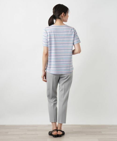 Leilian / レリアン カットソー | マルチボーダーカットソー【MUSE BY ROCHAS Premiere】 | 詳細3