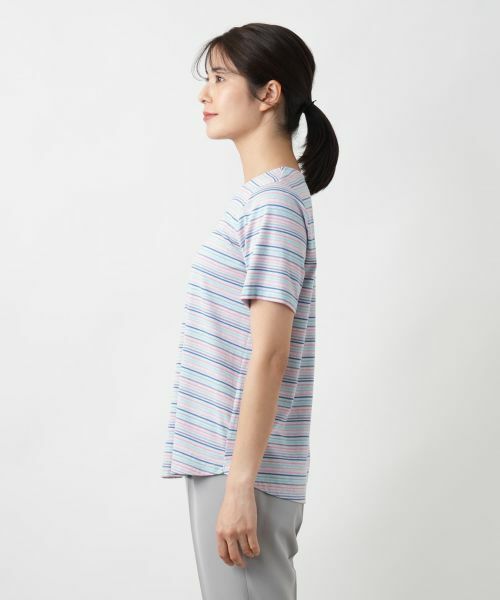 Leilian / レリアン カットソー | マルチボーダーカットソー【MUSE BY ROCHAS Premiere】 | 詳細5