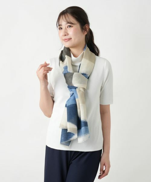 Leilian / レリアン マフラー・ショール・スヌード・ストール | カラーブロックストール【MIAN】 | 詳細2