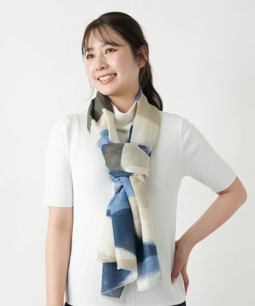 Leilian / レリアン マフラー・ショール・スヌード・ストール | カラーブロックストール【MIAN】 | 詳細3