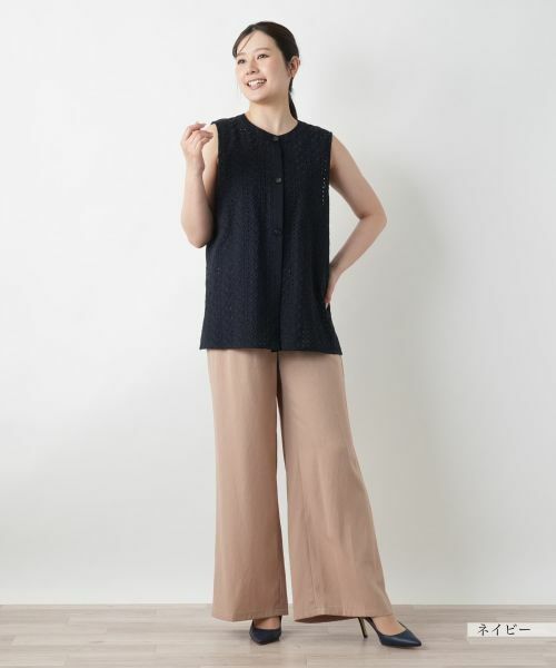 Leilian / レリアン テーラードジャケット | レースベスト【Leilian WHITE LABEL】 | 詳細1