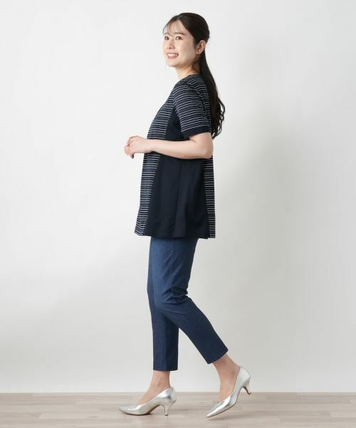 Leilian / レリアン シャツ・ブラウス | ボーダー切替ブラウス【Leilian WHITE LABEL】 | 詳細2
