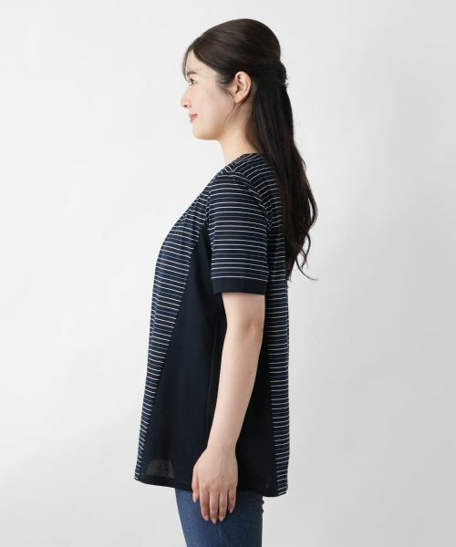 Leilian / レリアン シャツ・ブラウス | ボーダー切替ブラウス【Leilian WHITE LABEL】 | 詳細5