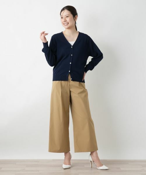 Leilian / レリアン カーディガン・ボレロ | Vネックカーディガン【Leilian WHITE LABEL】 | 詳細1