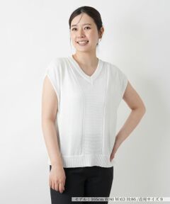 Leilian / レリアン テーラードジャケット | Vネックニットベスト【Leilian WHITE LABEL】