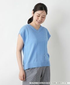 Leilian / レリアン テーラードジャケット | Vネックニットベスト【Leilian WHITE LABEL】