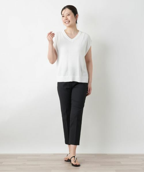 Leilian / レリアン テーラードジャケット | Vネックニットベスト【Leilian WHITE LABEL】 | 詳細4