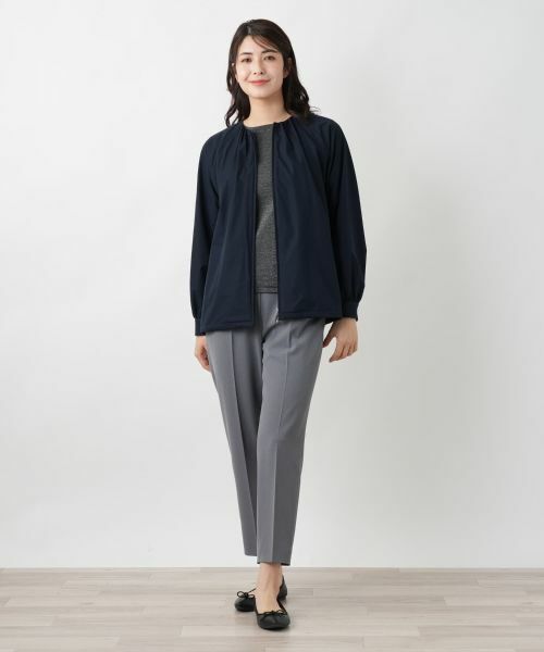 Leilian / レリアン その他アウター | ノーカラージップブルゾン【Leilian WHITE LABEL】 | 詳細1