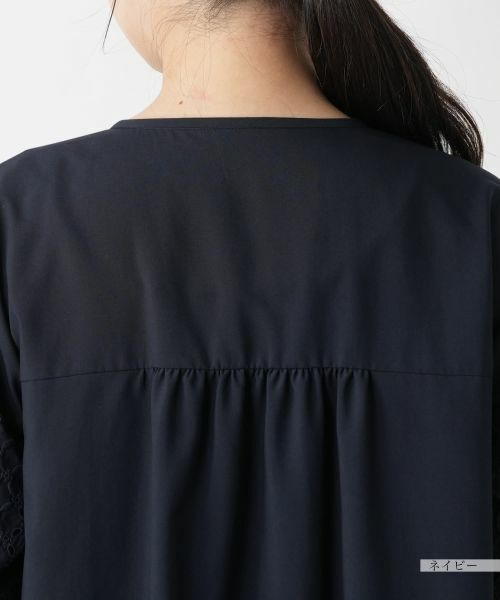 Leilian / レリアン テーラードジャケット | レース切替ノーカラージャケット【Leilian WHITE LABEL】 | 詳細11