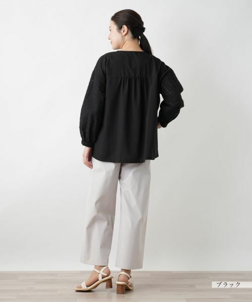 Leilian / レリアン テーラードジャケット | レース切替ノーカラージャケット【Leilian WHITE LABEL】 | 詳細3