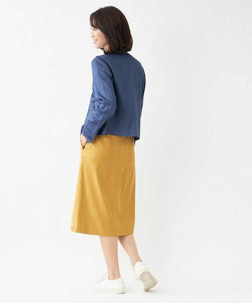 Leilian / レリアン ミニ・ひざ丈スカート | 十字ステッチタイトスカート | 詳細6