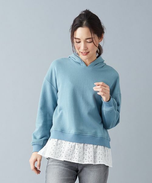 Leilian / レリアン カットソー | レイヤードパーカ | 詳細2