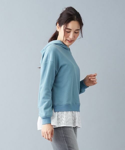 Leilian / レリアン カットソー | レイヤードパーカ | 詳細4