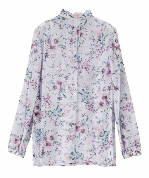 Leilian / レリアン シャツ・ブラウス | 花柄スタンドネックブラウス | 詳細1