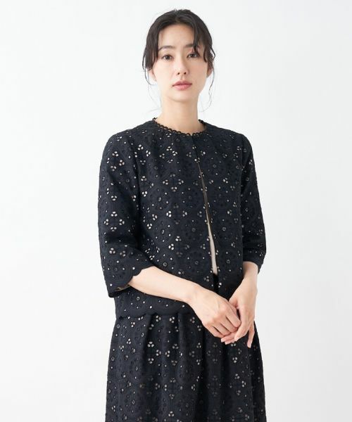 Leilian / レリアン テーラードジャケット | エンブロイダリーレースジャケット【セレモニー】 | 詳細7