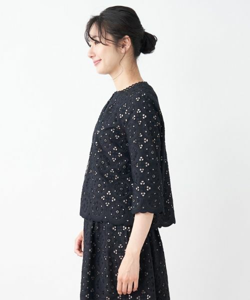 Leilian / レリアン テーラードジャケット | エンブロイダリーレースジャケット【セレモニー】 | 詳細9