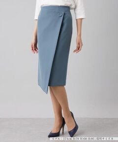 Leilian / レリアン ミニ・ひざ丈スカート | ミディ丈ラップスカート