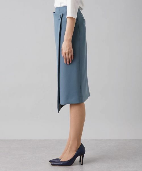 Leilian / レリアン ミニ・ひざ丈スカート | ミディ丈ラップスカート | 詳細5