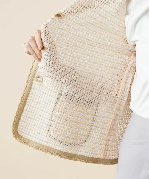 Leilian / レリアン テーラードジャケット | 異素材トリムニットジャケット | 詳細10