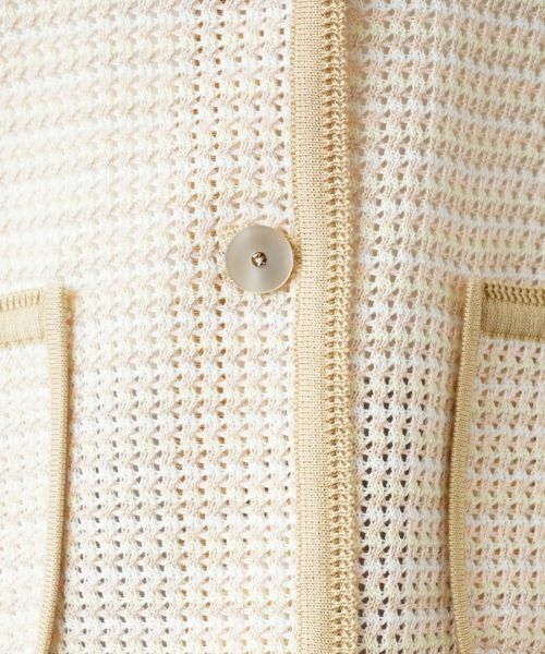 Leilian / レリアン テーラードジャケット | 異素材トリムニットジャケット | 詳細11
