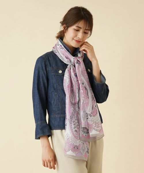 Leilian / レリアン マフラー・ショール・スヌード・ストール | ペイズリープリントストール【BINDA】 | 詳細2