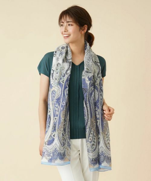 Leilian / レリアン マフラー・ショール・スヌード・ストール | ペイズリープリントストール【BINDA】 | 詳細4