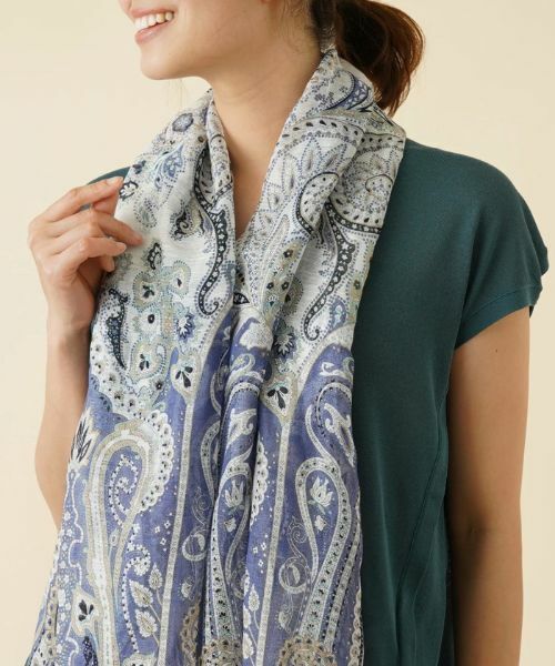 Leilian / レリアン マフラー・ショール・スヌード・ストール | ペイズリープリントストール【BINDA】 | 詳細5