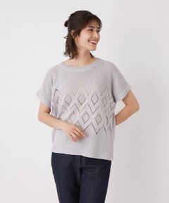 Leilian / レリアン ニット・セーター | スパンコール透かし編みニット【LE TRICOT PERUGIA】